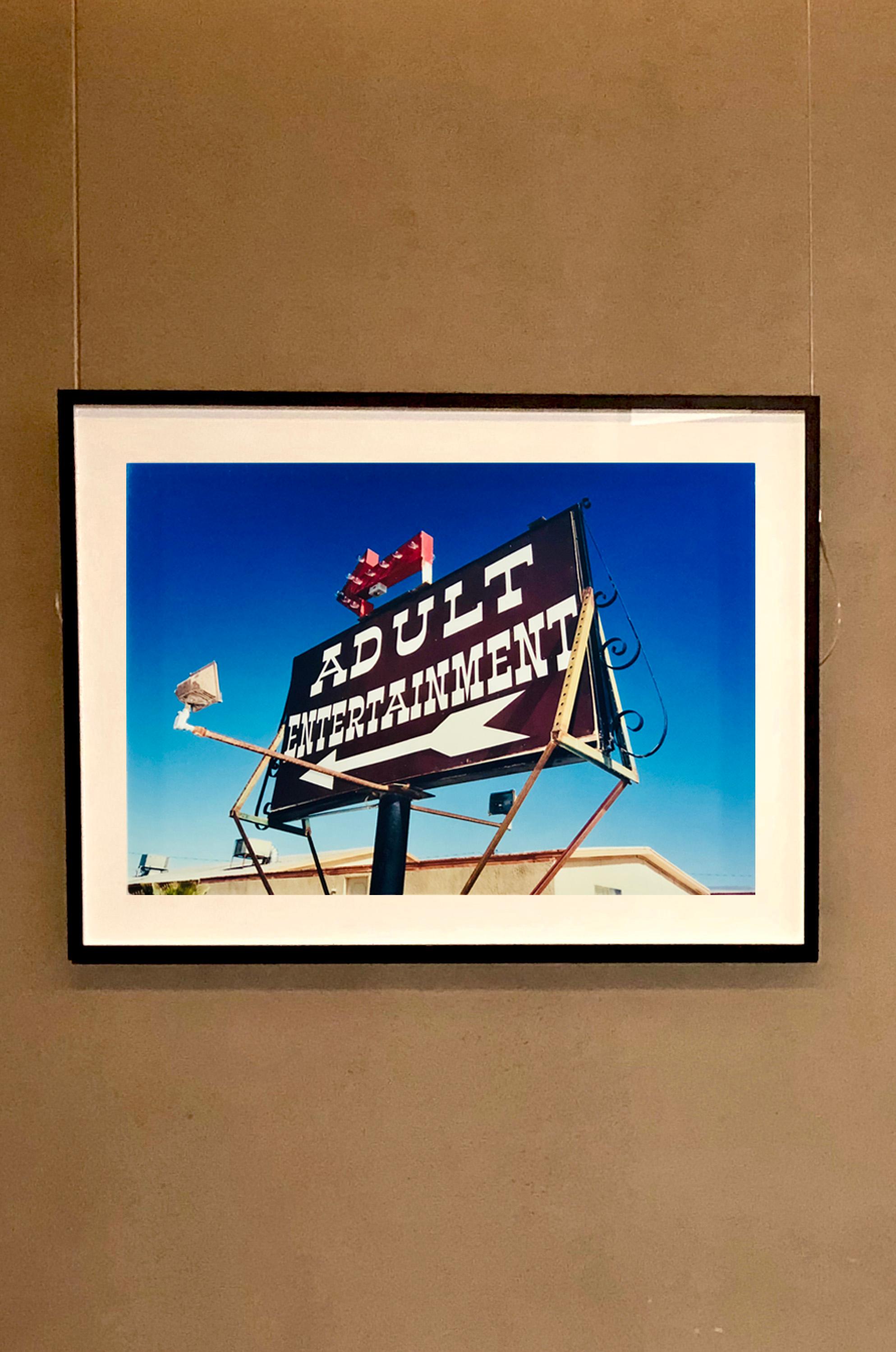 Fun pop art typography, a total 'Sign Porn' fix, captured on an American road trip in Nevada. This artwork features in Richard Heeps' sold out book 'Man's Ruin' and an edition of this artwork recently sold at auction in London at The Auction