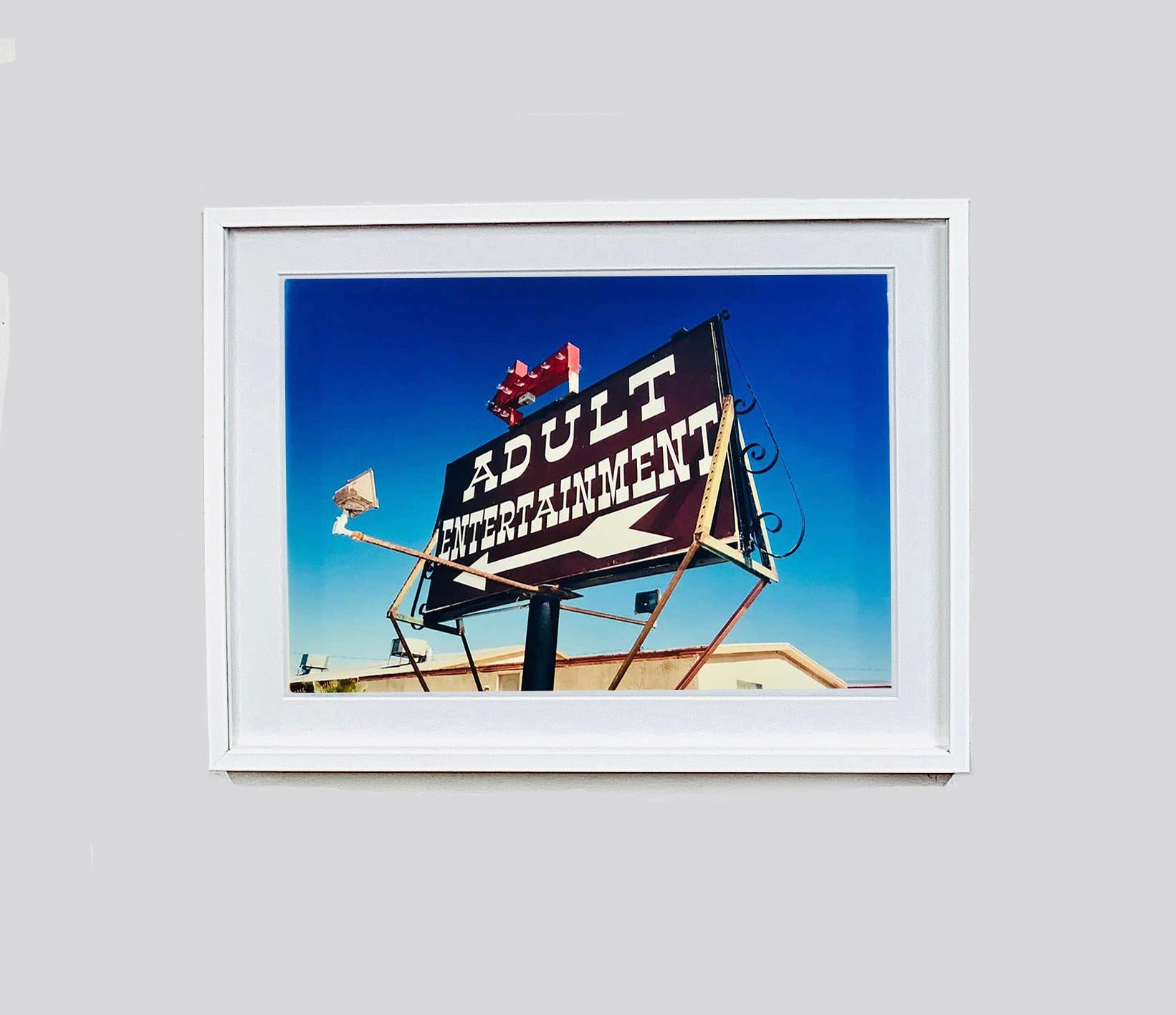 Fun pop art typography, a total 'Sign Porn' fix, captured on an American road trip in Nevada. This artwork features in Richard Heeps' sold out book 'Man's Ruin' and an edition of this artwork sold at auction in London at The Auction Collective's