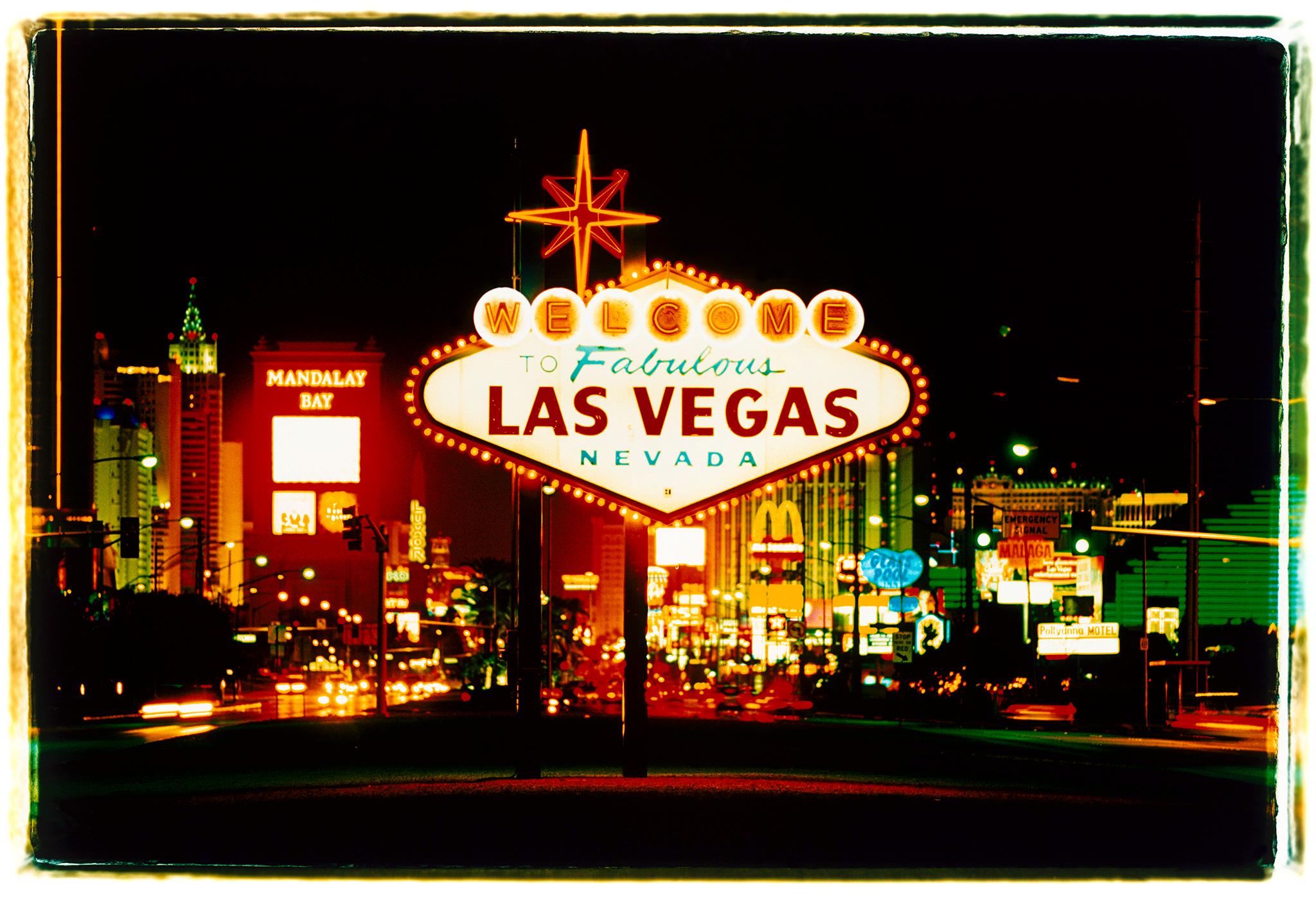 Arriving and Leaving, Las Vegas, Two Framed American Color Pop Art Photograph - Print by Richard Heeps