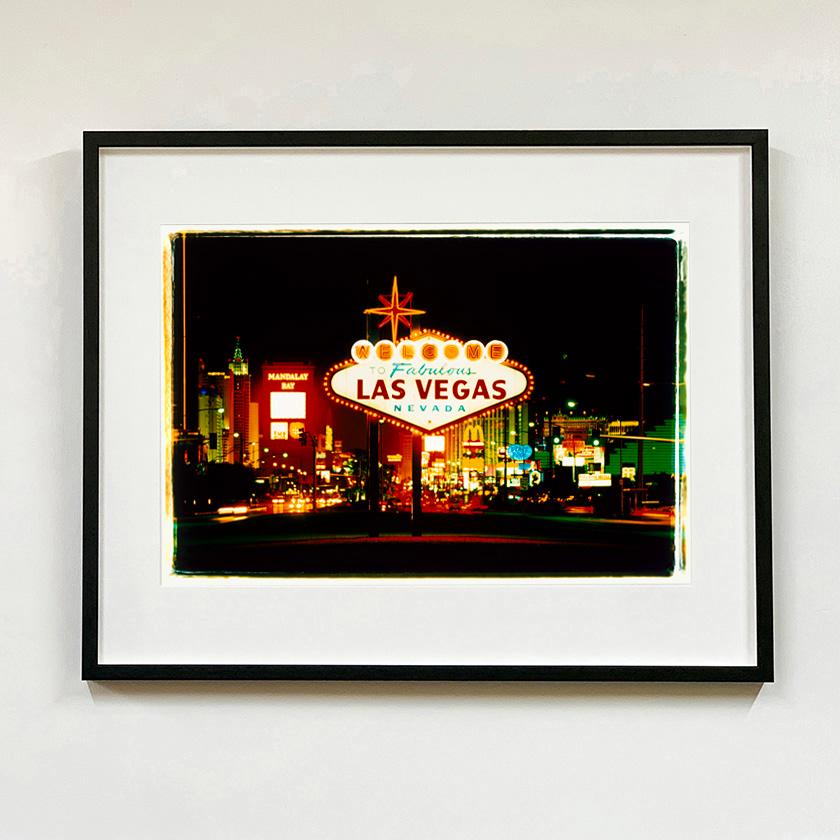 Arriving, Las Vegas - Iconic Googie American SignColor Photograph - Print by Richard Heeps