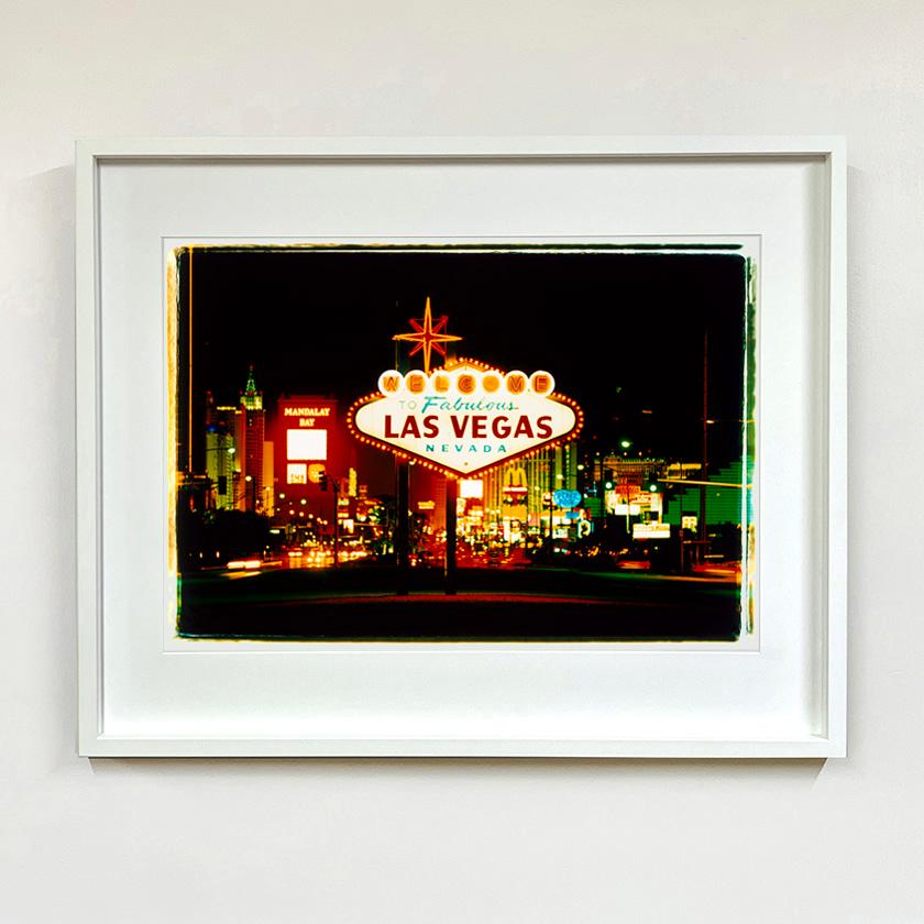 Arriving, Las Vegas - Iconic Googie American SignColor Photograph - Contemporary Print by Richard Heeps