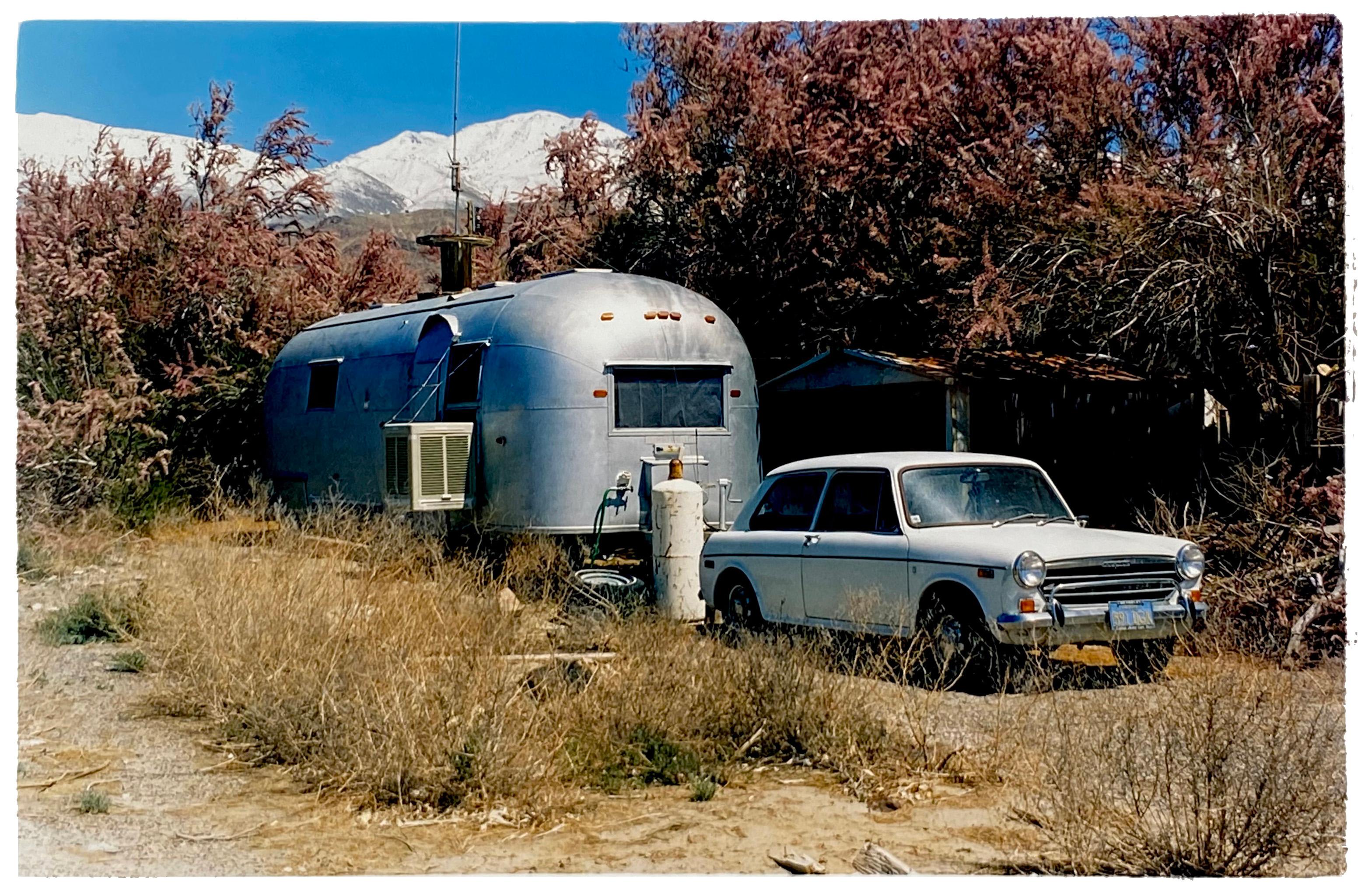 Richard Heeps Landscape Photograph - Austin and Airstream, Keeler, California - American Color Photography
