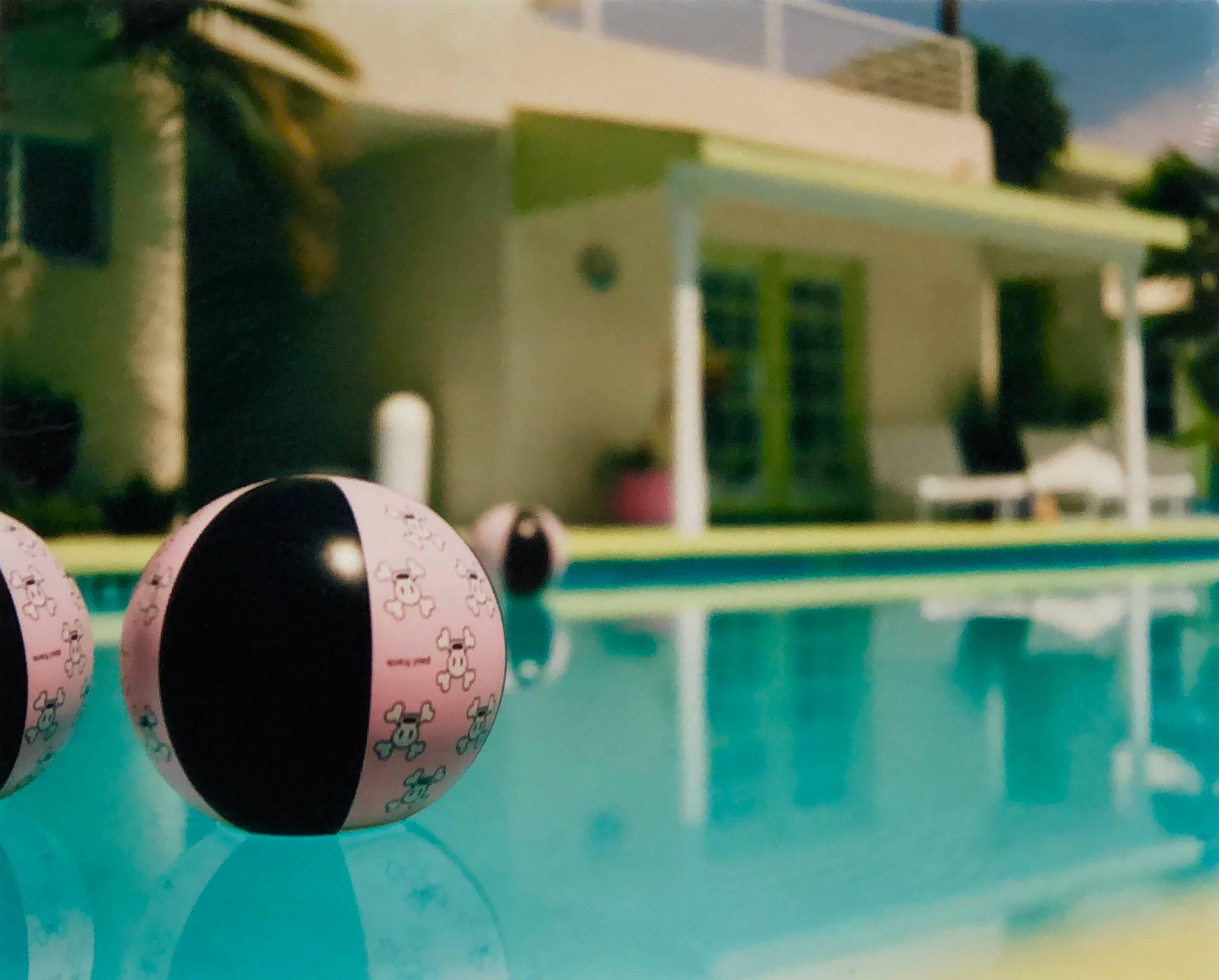 Richard Heeps Color Photograph - Beach Ball - Ballantines Movie Colony, Palm Springs, California - Color Photo