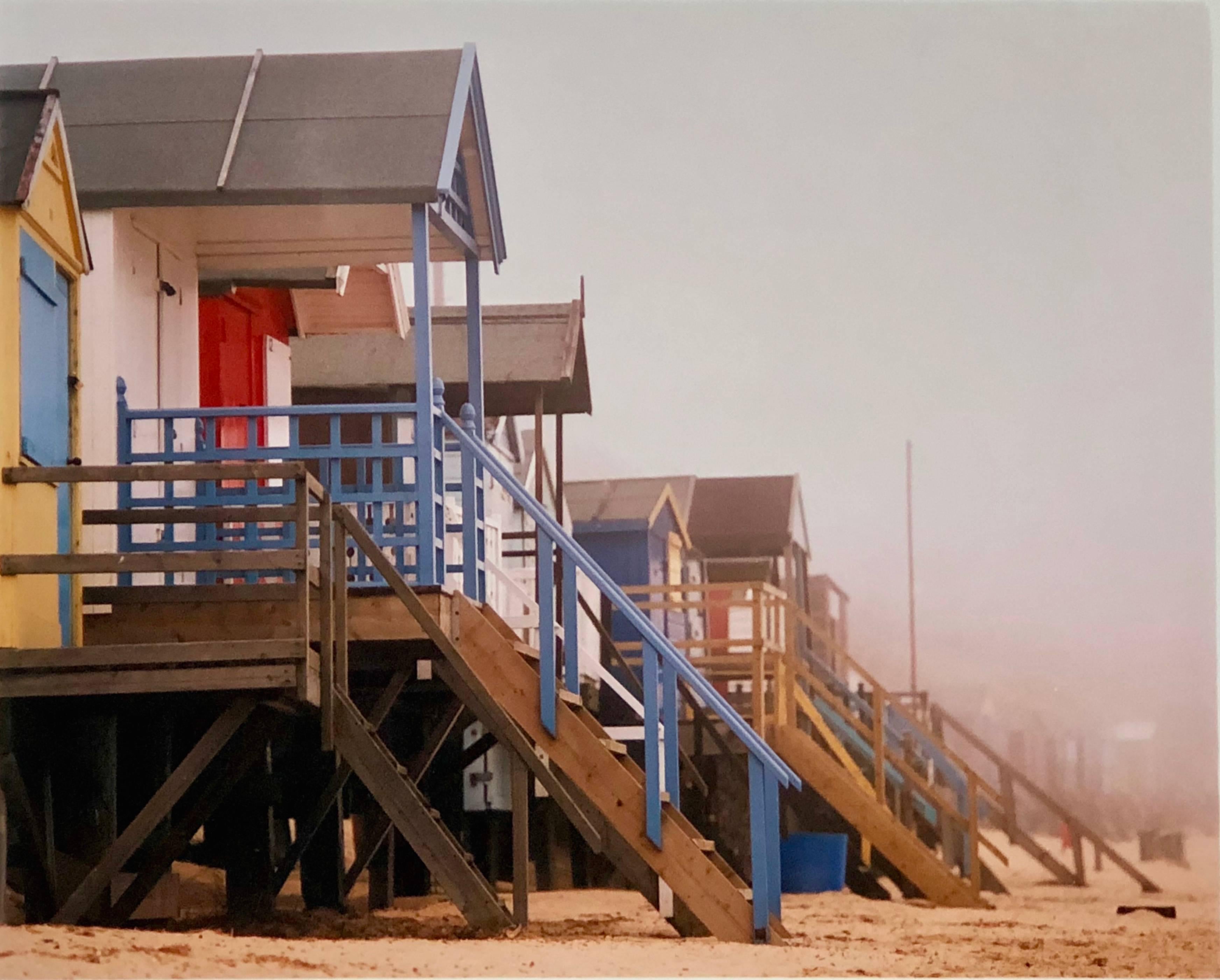 Richard Heeps Color Photograph - Beach Huts, Wells-next-the-Sea, Norfolk - British seaside color photography