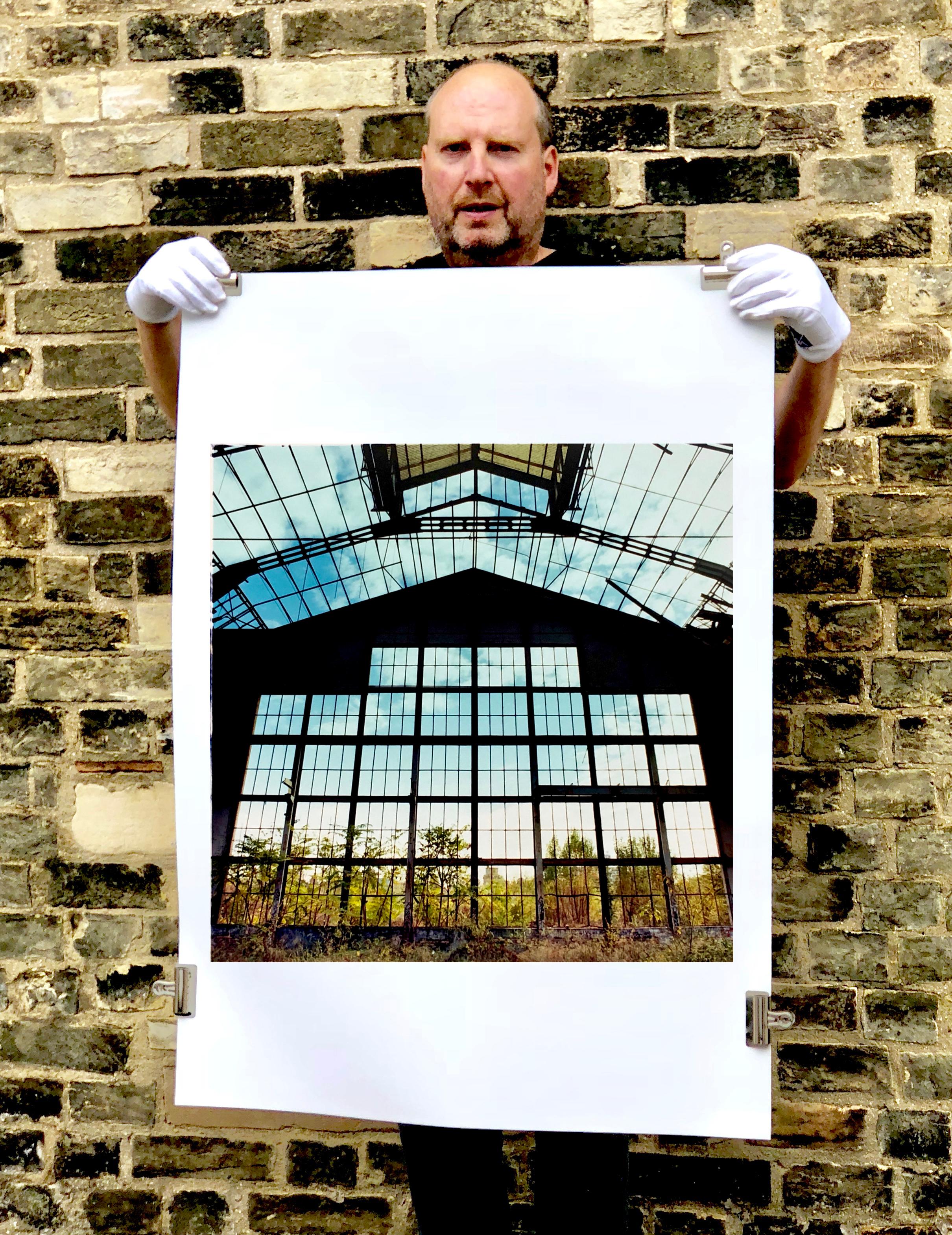 Big Window, Lambrate, Milan - Industrial architecture Italian color photography - Print by Richard Heeps