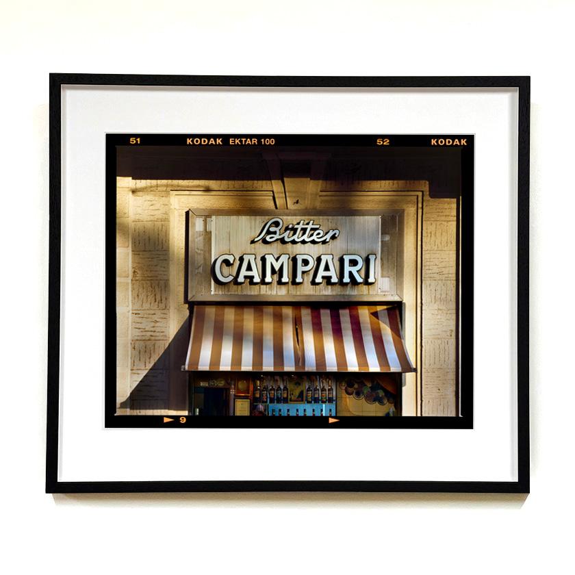 Bitter Campari Sign, Milan - Italian Typography Street Color Photography - Print by Richard Heeps