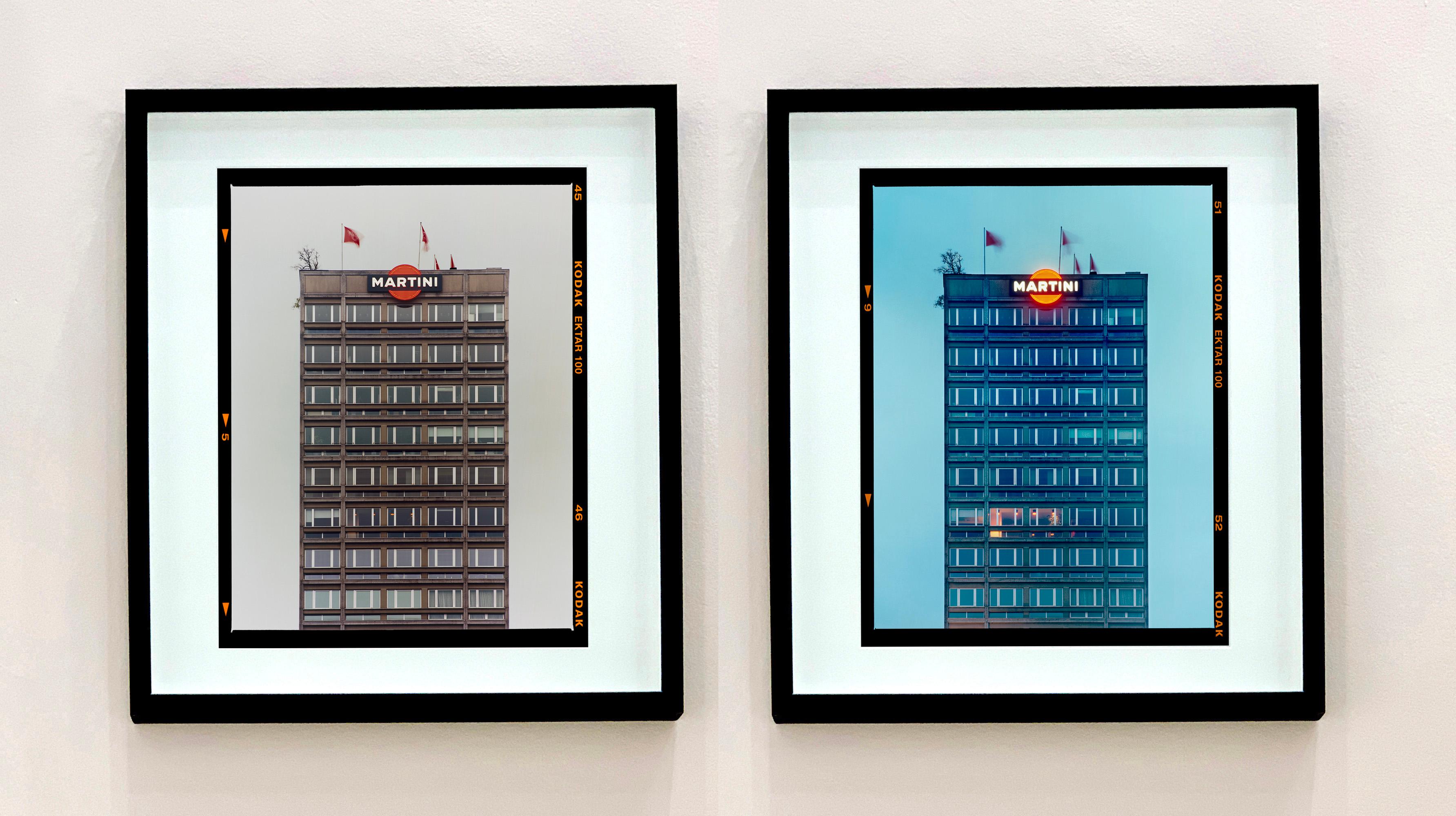 Blue and Grey Martini, Milan - Italian Architecture Color Photography For Sale 9