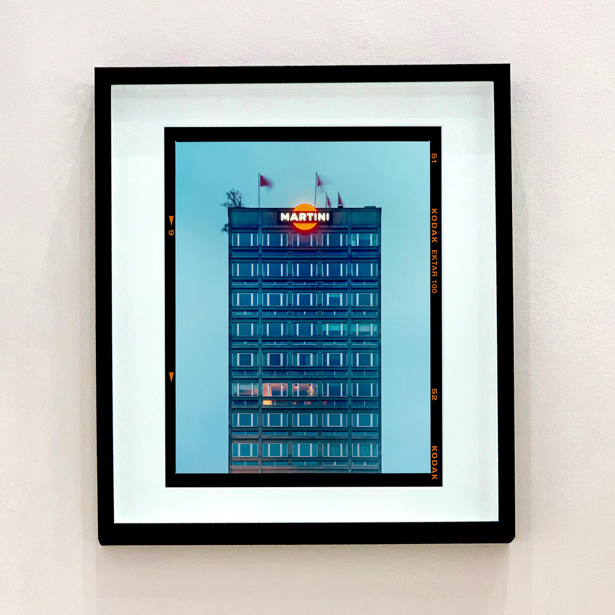 Blue and Grey Martini, Milan - Italian Architecture Color Photography For Sale 3