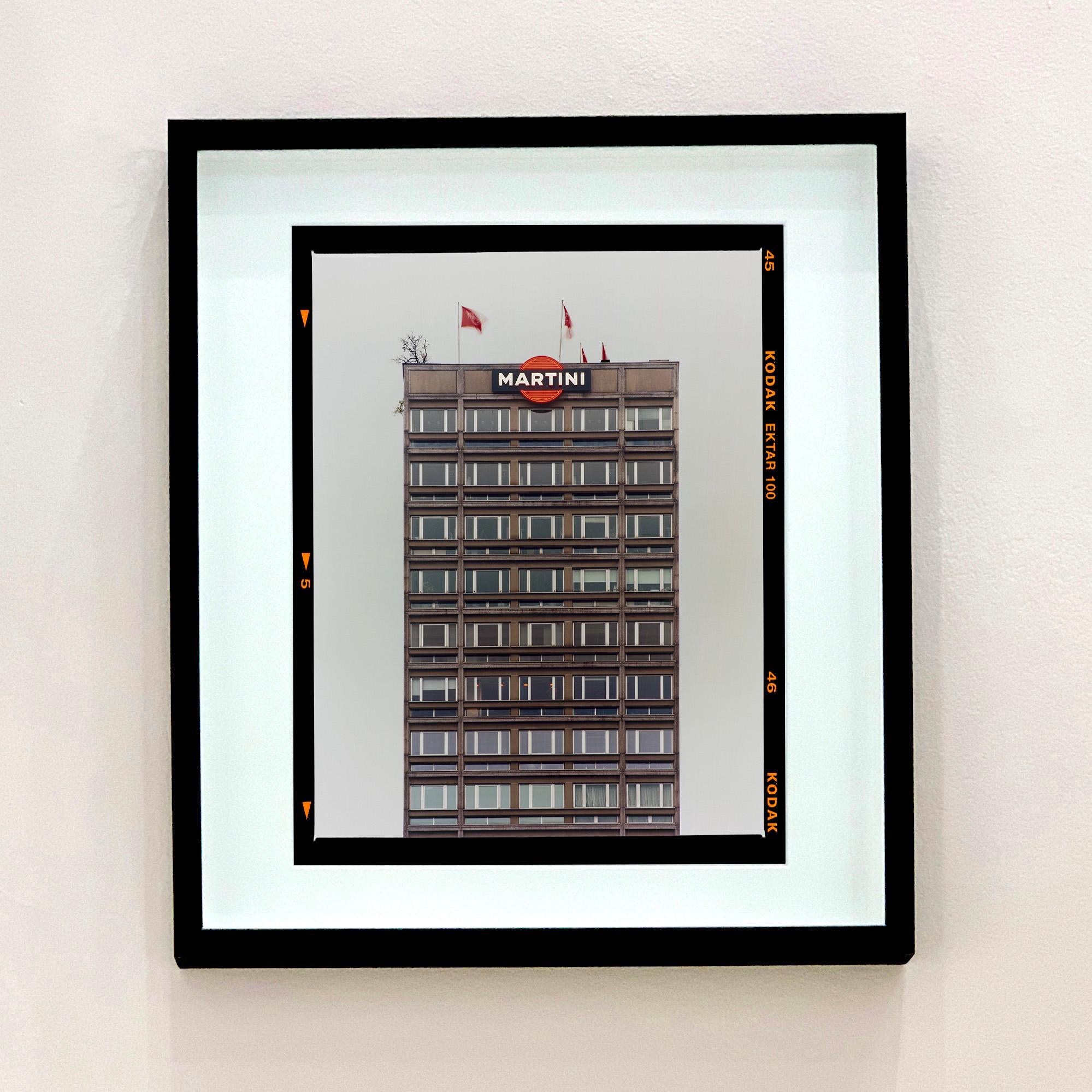 Blue and Grey Martini, Milan - Italian Architecture Color Photography For Sale 4