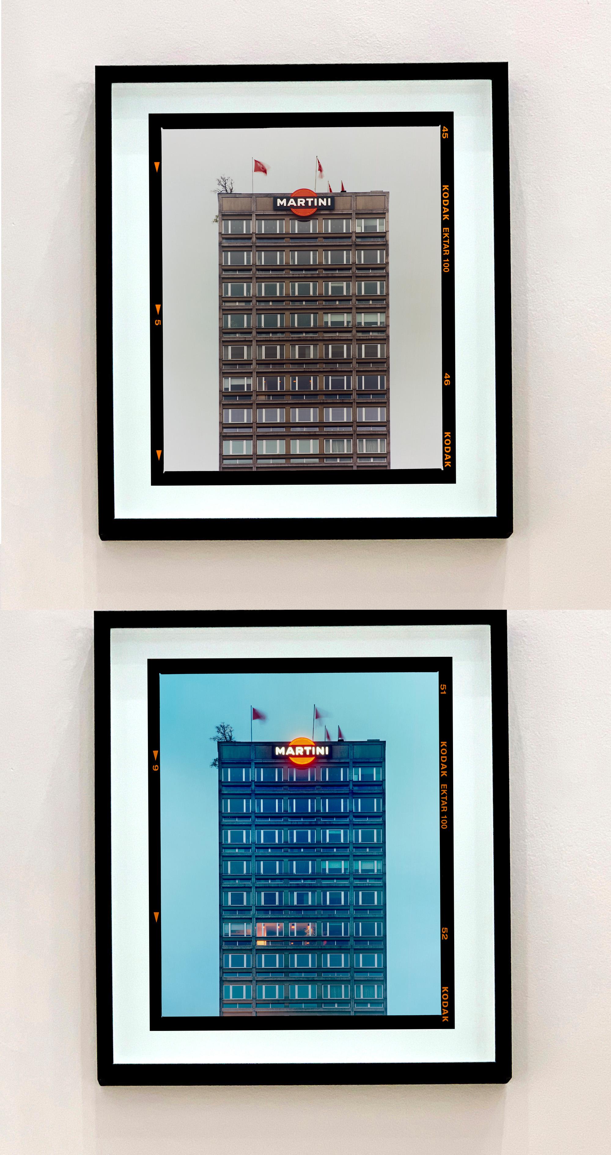 Blue and Grey Martini, Milan - Italian Architecture Color Photography For Sale 5