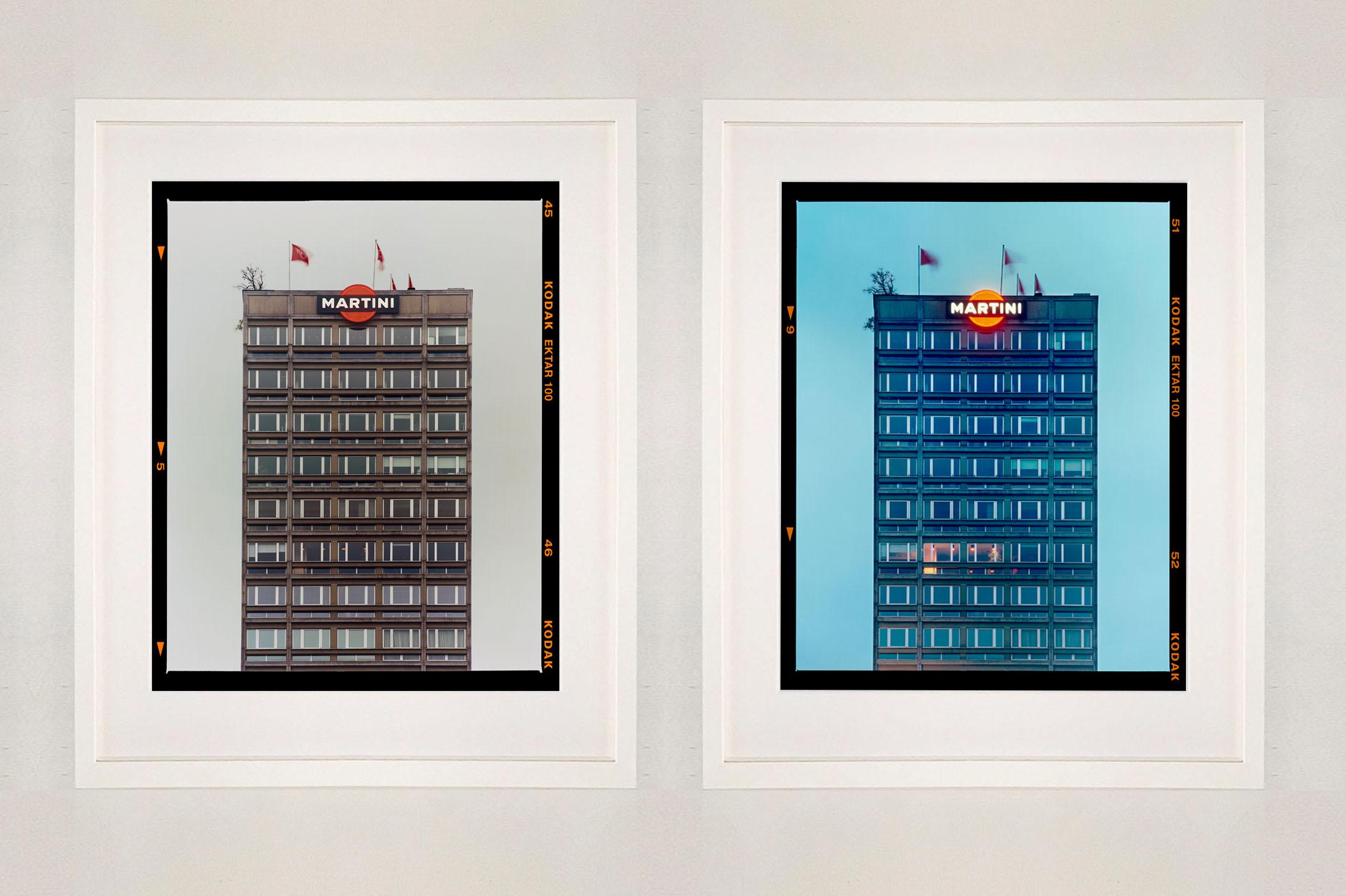 Blue and Grey Martini, Milan - Italian Architecture Color Photography For Sale 6