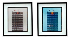 Blue and Grey Martini, Milan - Italian Architecture Color Photography