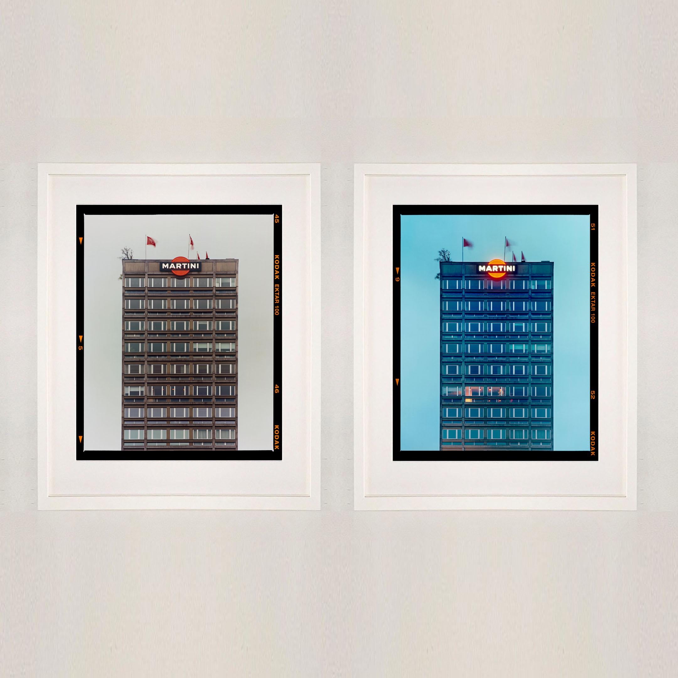 Blue Martini and Grey Martini, Milan - Two Framed Italian Architecture Photo For Sale 2