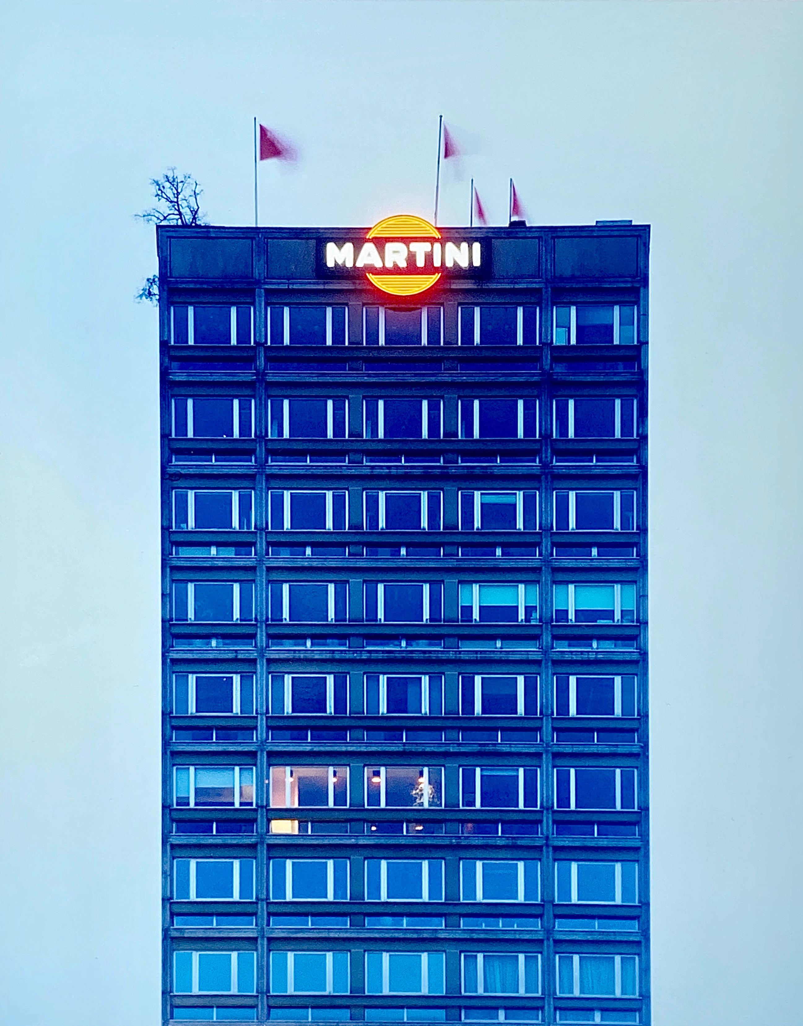 Richard Heeps Print - Blue Martini, Milan - Architectural Color Photography