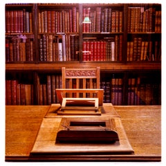 Book Easel - John Rylands Library, Manchester - Vintage Interior Color Photo