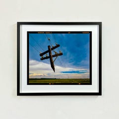 Broken Telegraph Pole, Road to Bothaville - South African Landscape Color Photo