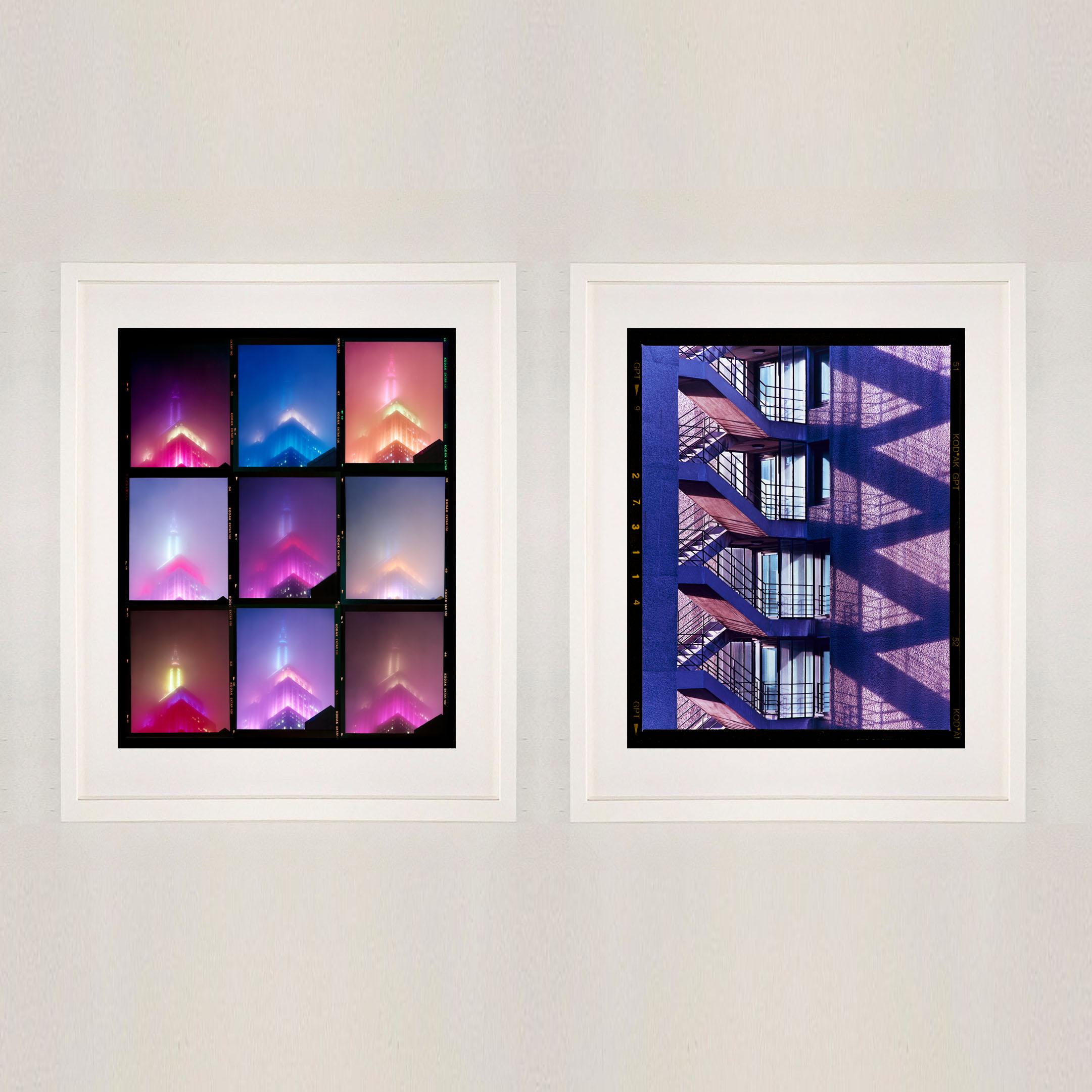 Brutalist Symphony II Kodak Film Rebate - London Architecture Street Photography - Purple Print by Richard Heeps