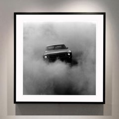 Buick in the Dust, Hemsby - Black and White Square Car Photography