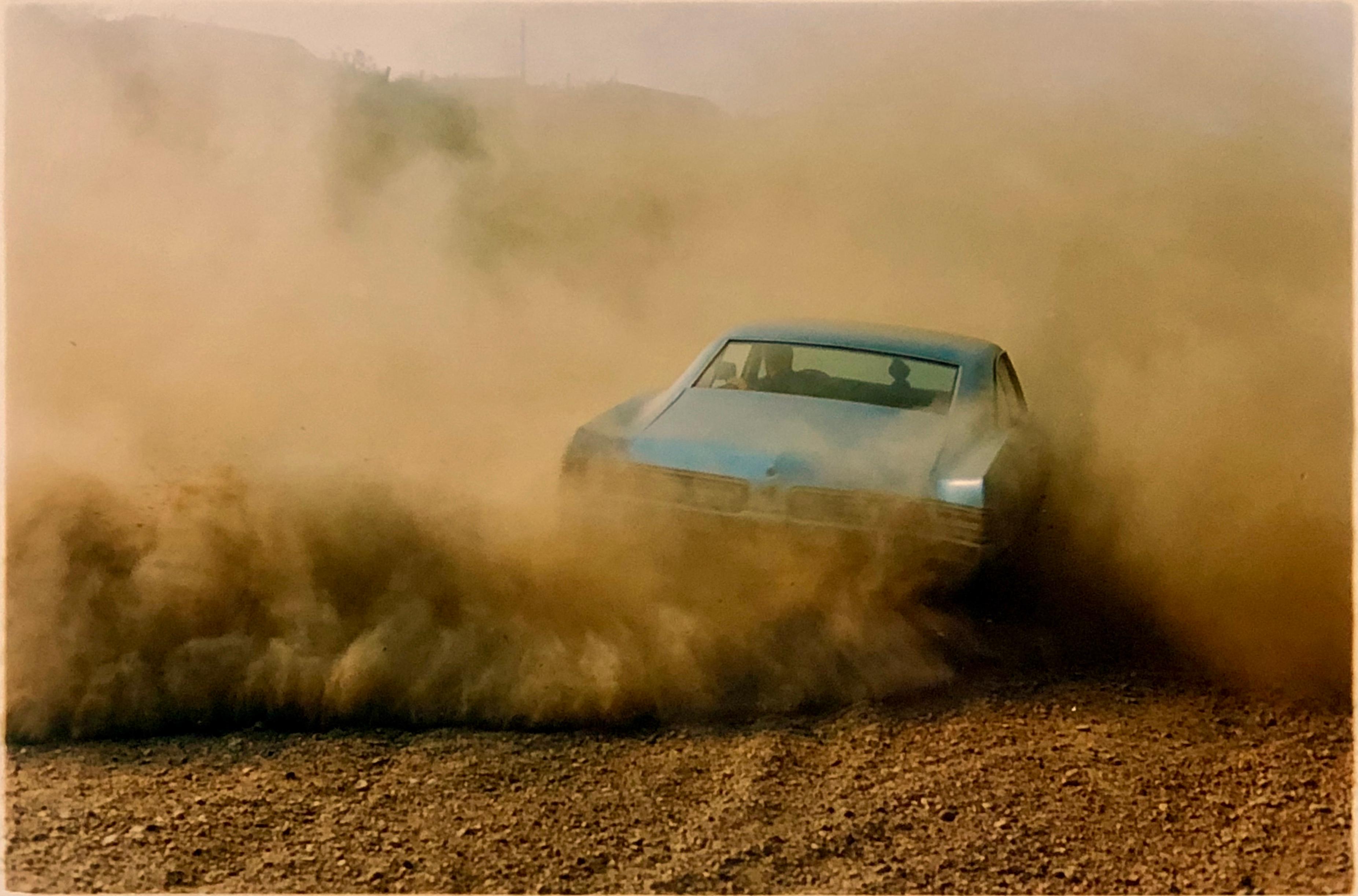 Buick in the Dust, Hemsby, Norfolk - Color Photography Triptych - Beige Print by Richard Heeps