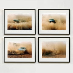 Buick in the Dust, Hemsby, Norfolk - Ensemble de quatre photographies de voitures encadrées