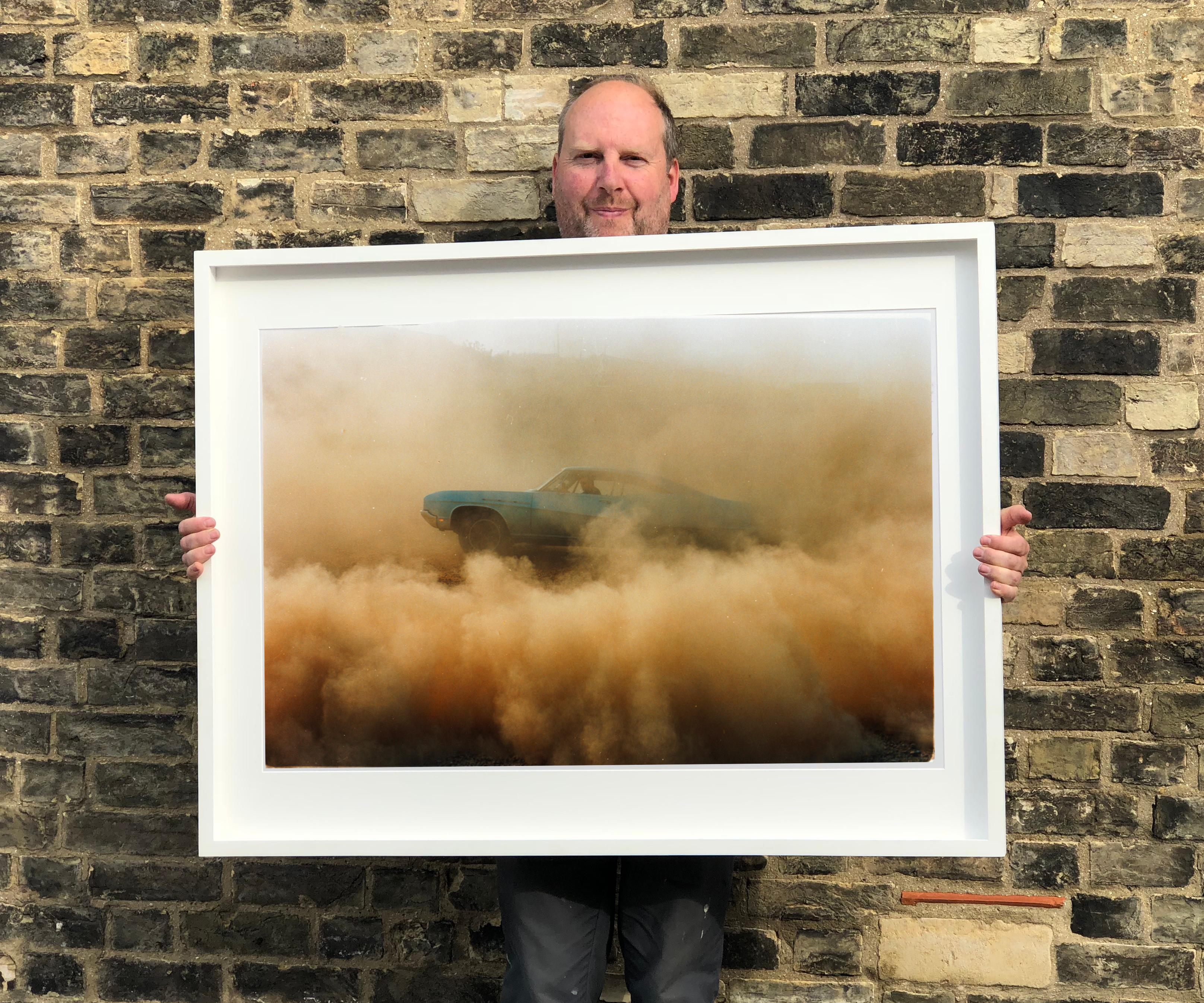 Buick in the Dust I, Hemsby, Norfolk - Car, color photography - Contemporary Print by Richard Heeps