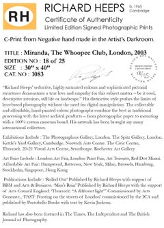 Burlesque-Serie, Miranda, The Whoopee Club, London, 2003