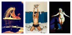 Trío Burlesque - Conjunto de tres fotografías retrato en color enmarcadas