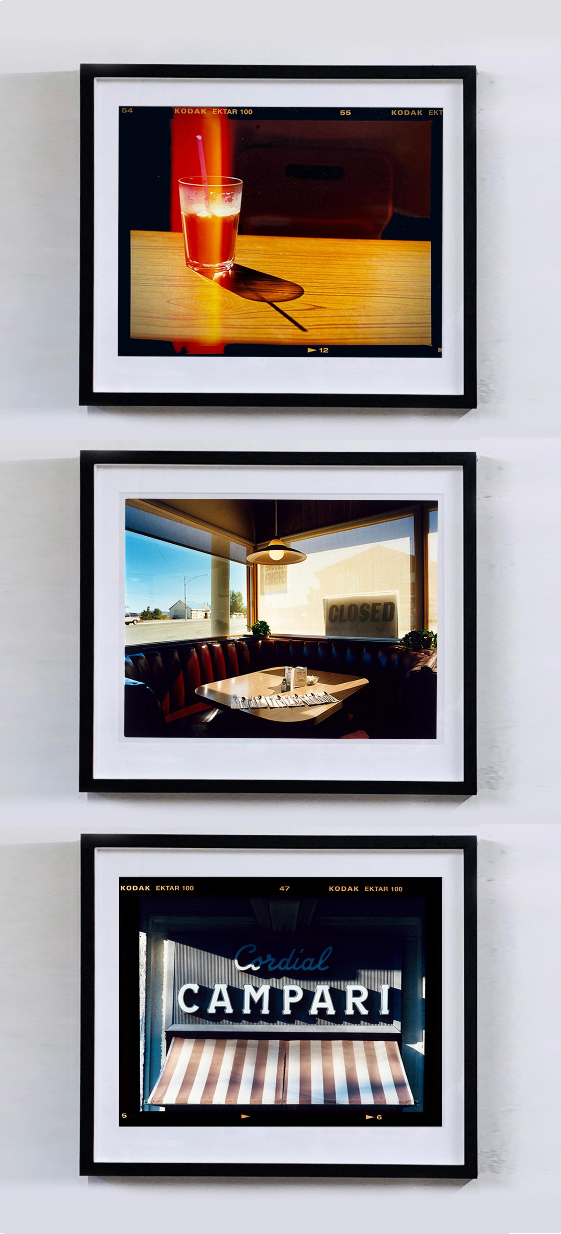 Café Culture Trio - Three framed colour photographs - Gray Color Photograph by Richard Heeps