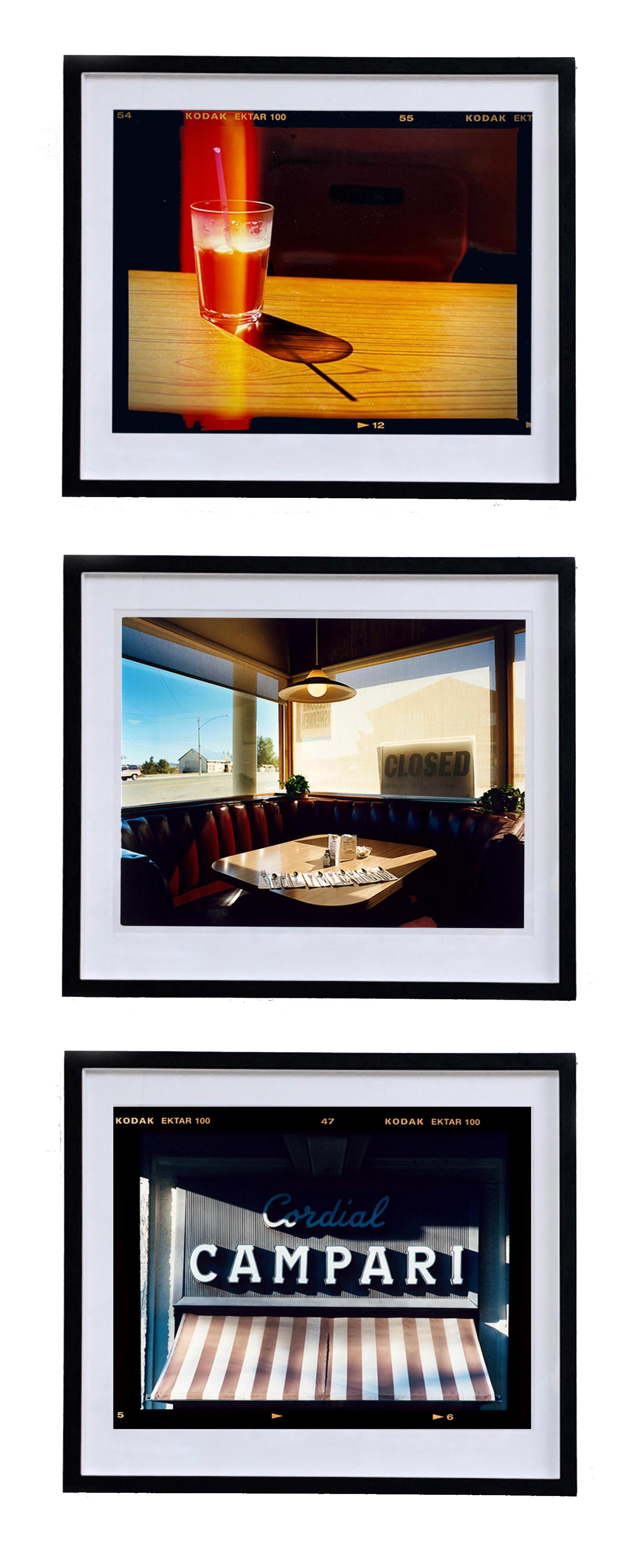 Richard Heeps Color Photograph - Café Culture Trio - Three framed colour photographs