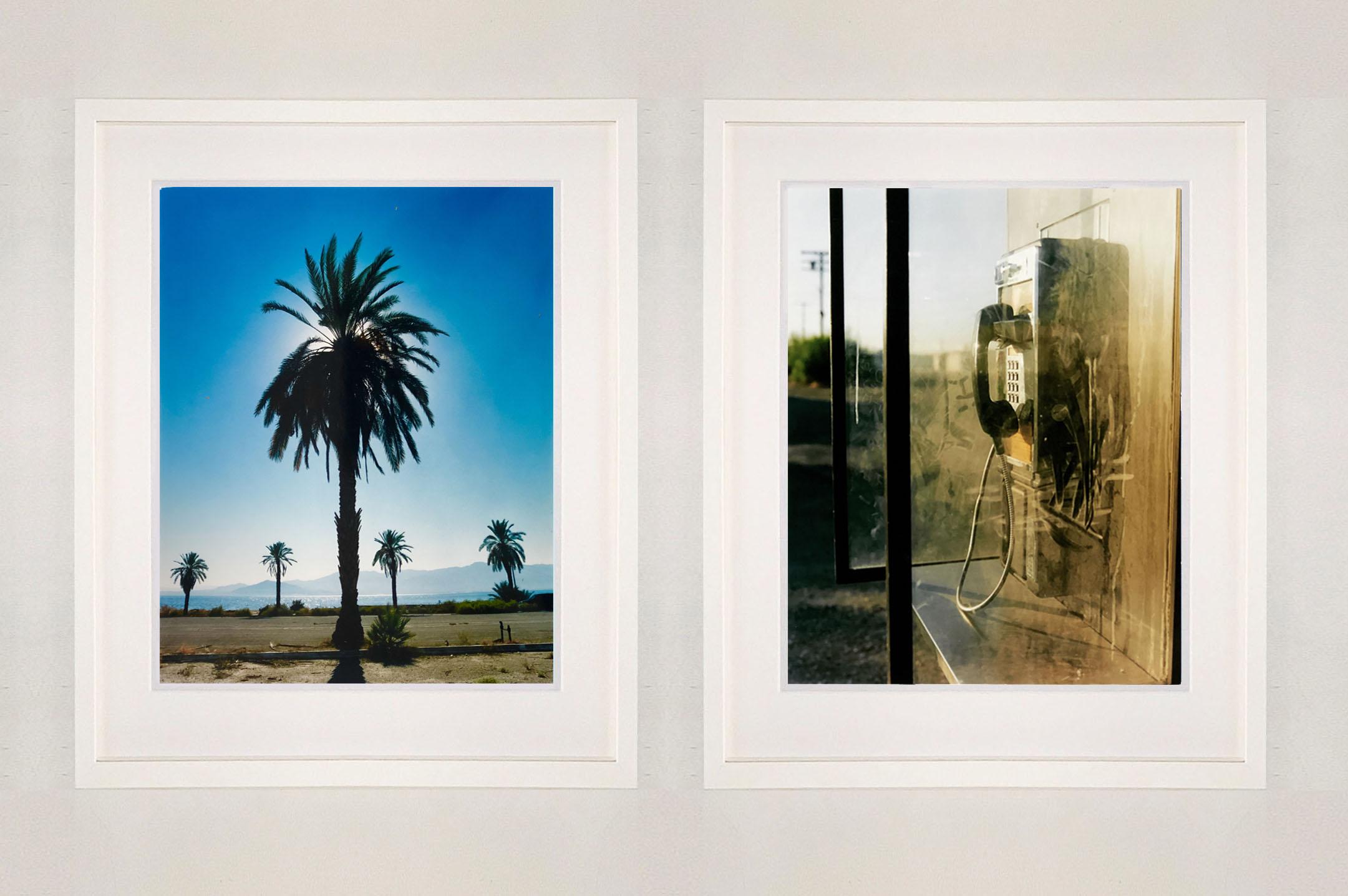 Call Box, Salton City, California - American Color Photography - Brown Print by Richard Heeps