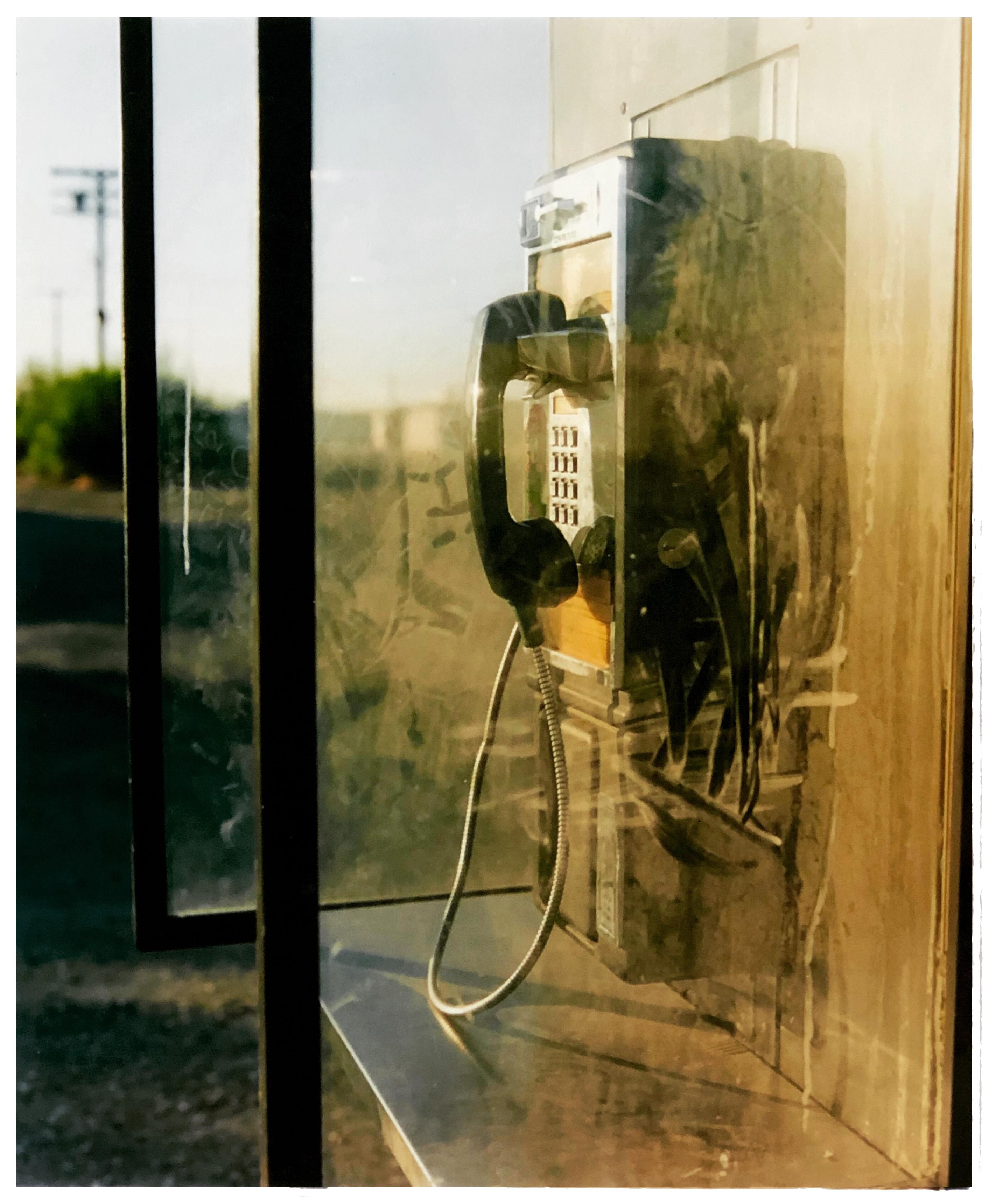 'Call Booth', photograph from Richard Heeps Salton Sea series.
This cinematic neo-noir style picture shows the classic American roadside Phone Booth, something which we look at very differently today as there is less and less need for them. Like