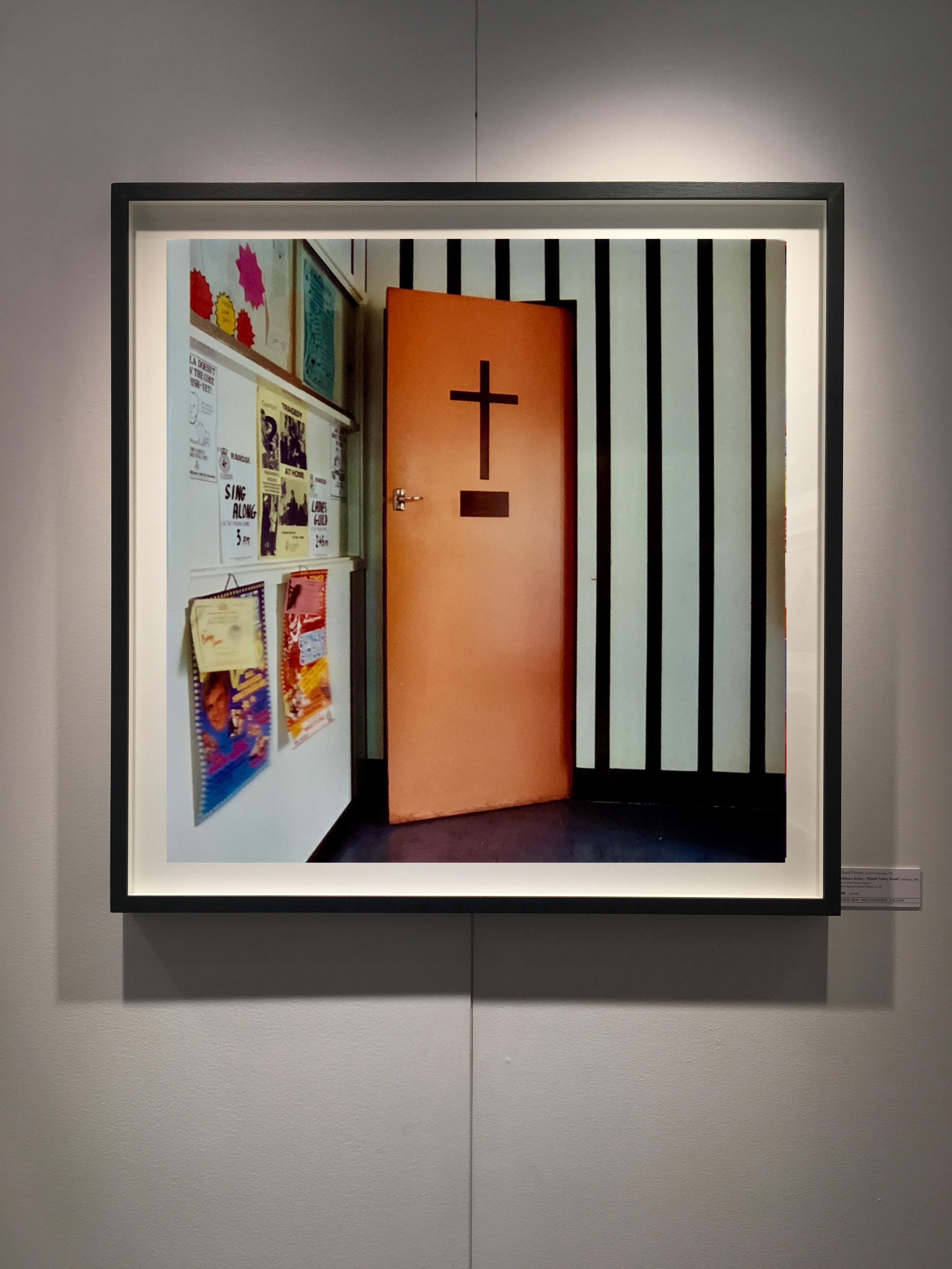 Chapel Door - Fisherman's Mission, Fleetwood - British Interior Photography - Brown Color Photograph by Richard Heeps