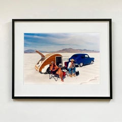 Henry J & Teardrop Bonneville (52 Henry J & Teardrop, Utah), photo de paysage de voiture