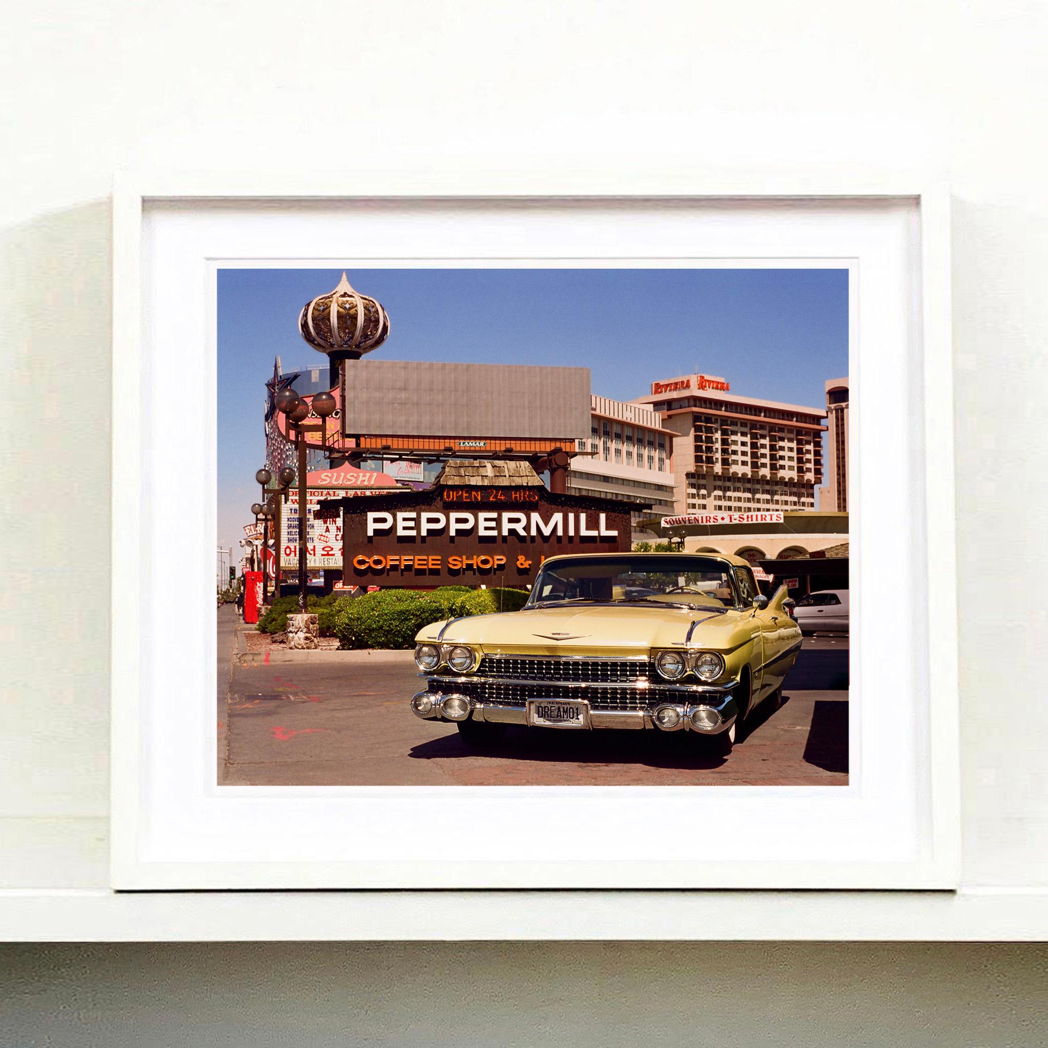 Classic Las Vegas Trio - Three framed photographs of vintage Las Vegas - Gray Color Photograph by Richard Heeps