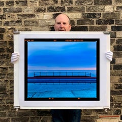 Craig y Don Pool Landscape, Llandudno - Shades of blue waterscape color photo