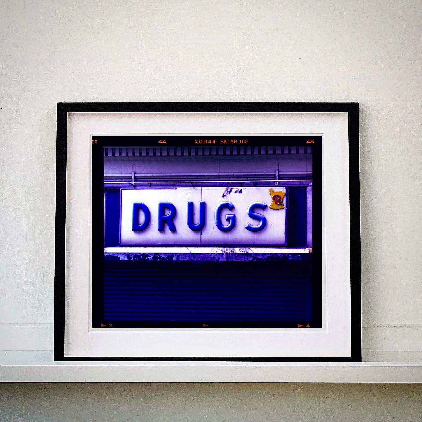 Drugs, New York - Contemporary Typography Sign Pop Art Color Photography - Print by Richard Heeps