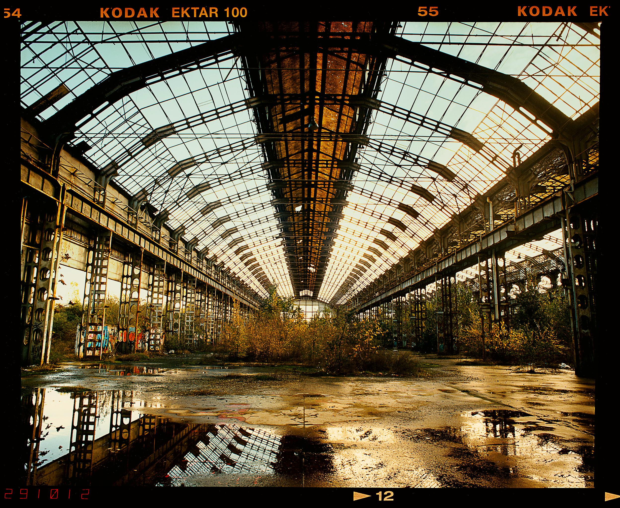 Richard Heeps Color Photograph - Factory Spine, Milan - Italian industrial architecture photography