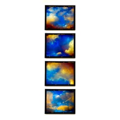 Fenland Clouds Set of Four Framed Mood Sky Photographic Print
