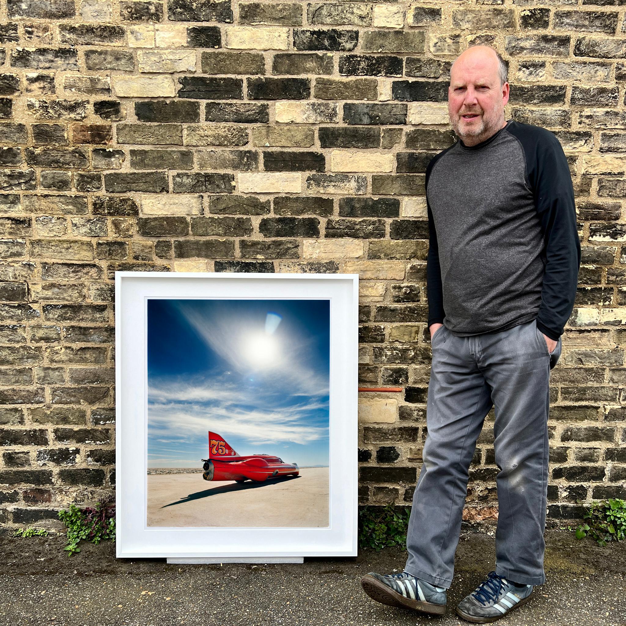 Ferguson Racing Streamliner (Rear Three Quarters), Bonneville Salt Flats (Zeitgenössisch), Photograph, von Richard Heeps
