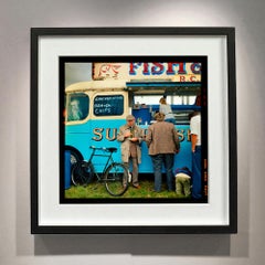 Fish and Chips Van Square, Haddenham - Fotografía en color de la campiña inglesa vintage