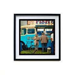 Fish and Chips Van Square, Haddenham - English Vintage Countryside Color Photo