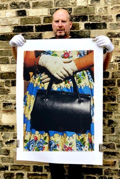 Floral Striped Dress, Goodwood Revival - Vintage Fashion Photograph