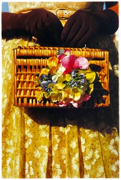 Floral Wicker Bag, Goodwood Revival - Vintage Fashion Photograph