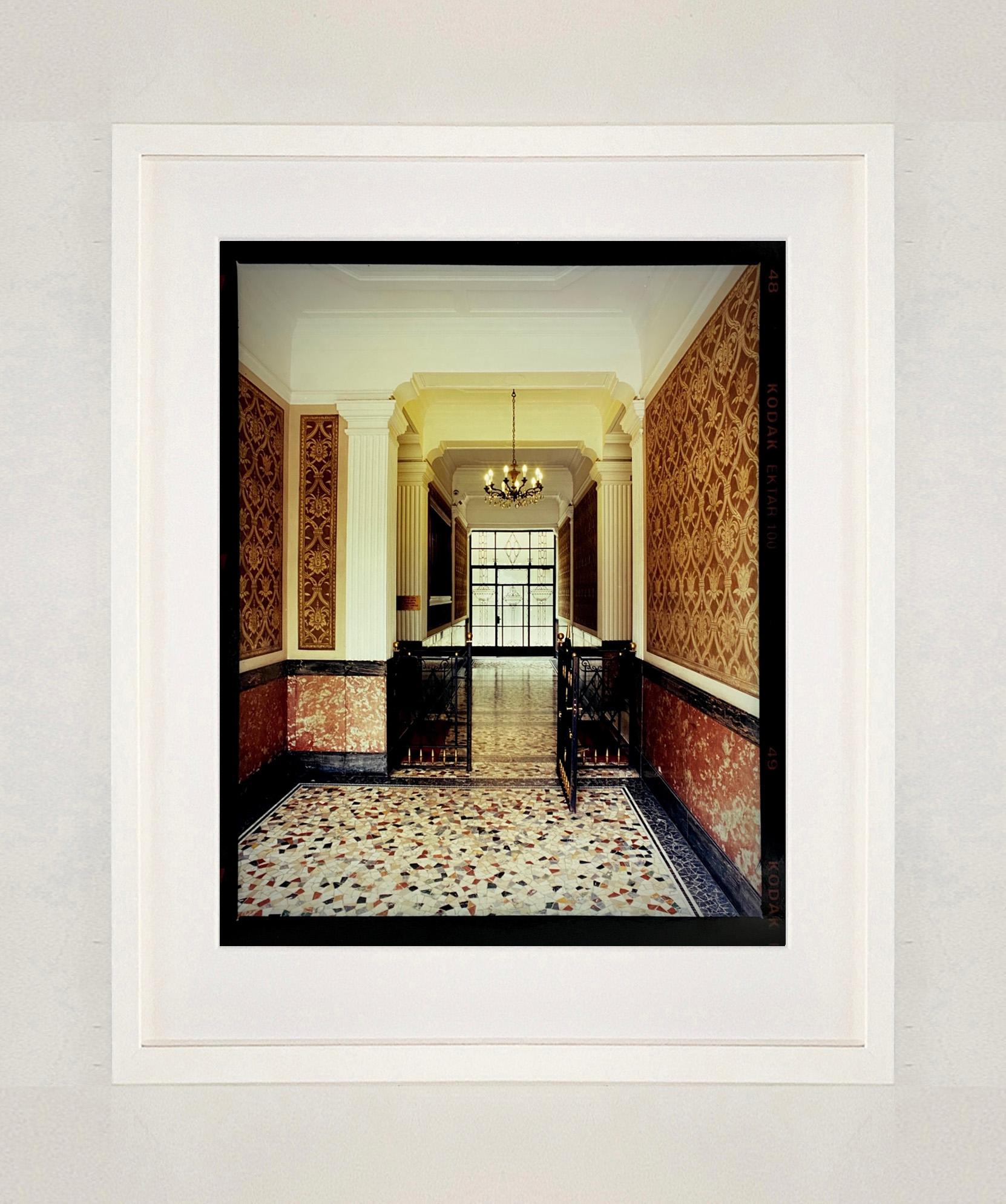 Foyer V, Milan - Italian architectural color photography - Brown Print by Richard Heeps