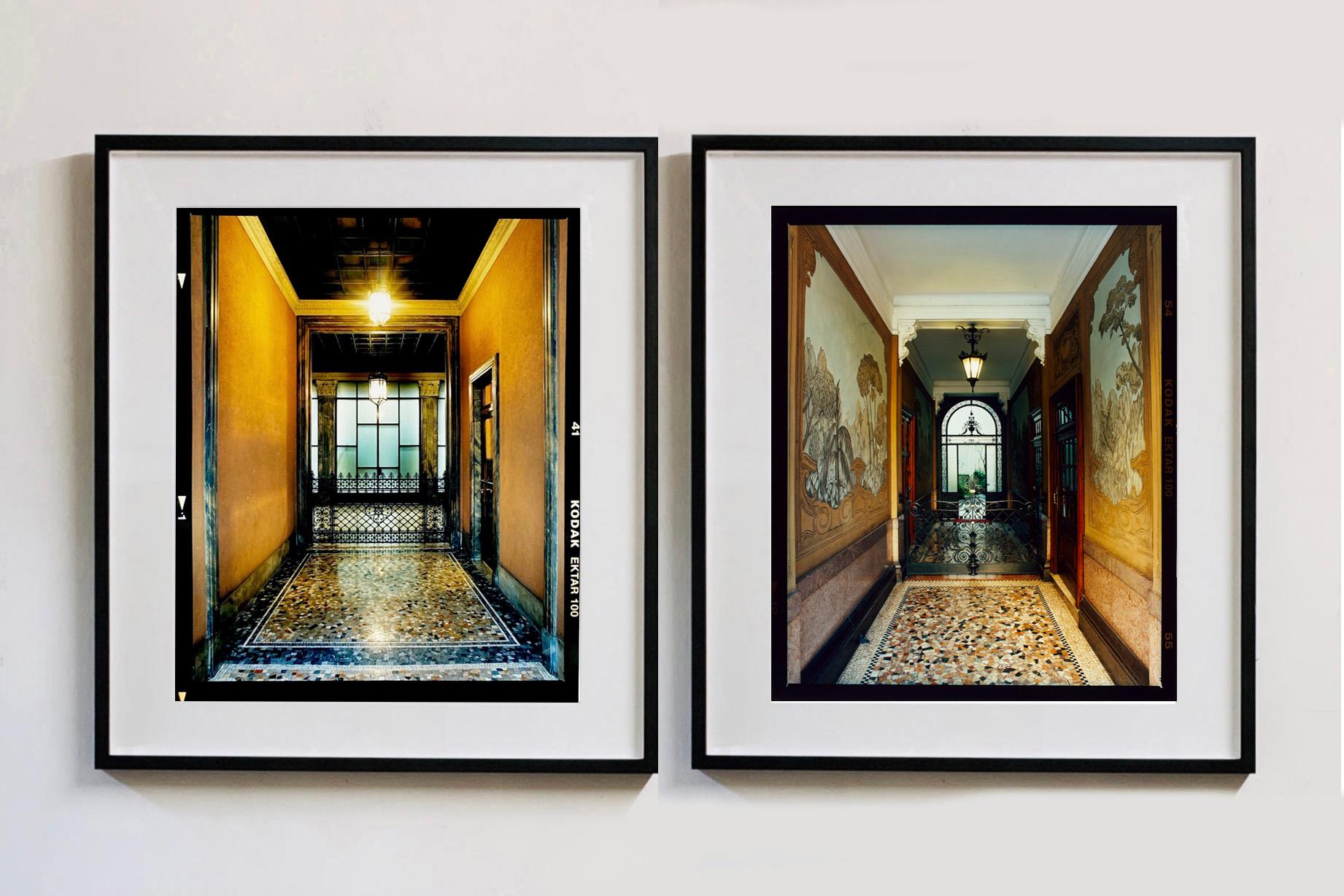 Foyer VI, from Richard Heeps series A Short History of Milan which began as a special project for the 2018 Affordable Art Fair Milan. It was well received and the artwork has become popular with art buyers around the world. Richard continues to add