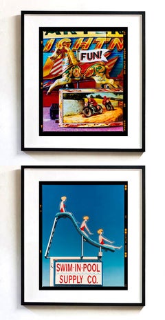 FUN! e Swim-in-Pool Supply Co. Coppia di fotografie Pop Art incorniciate