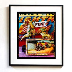 ¡DIVERSIÓN! - Vintage Feria Caballo Tipografía Pop Art Color Fotografía