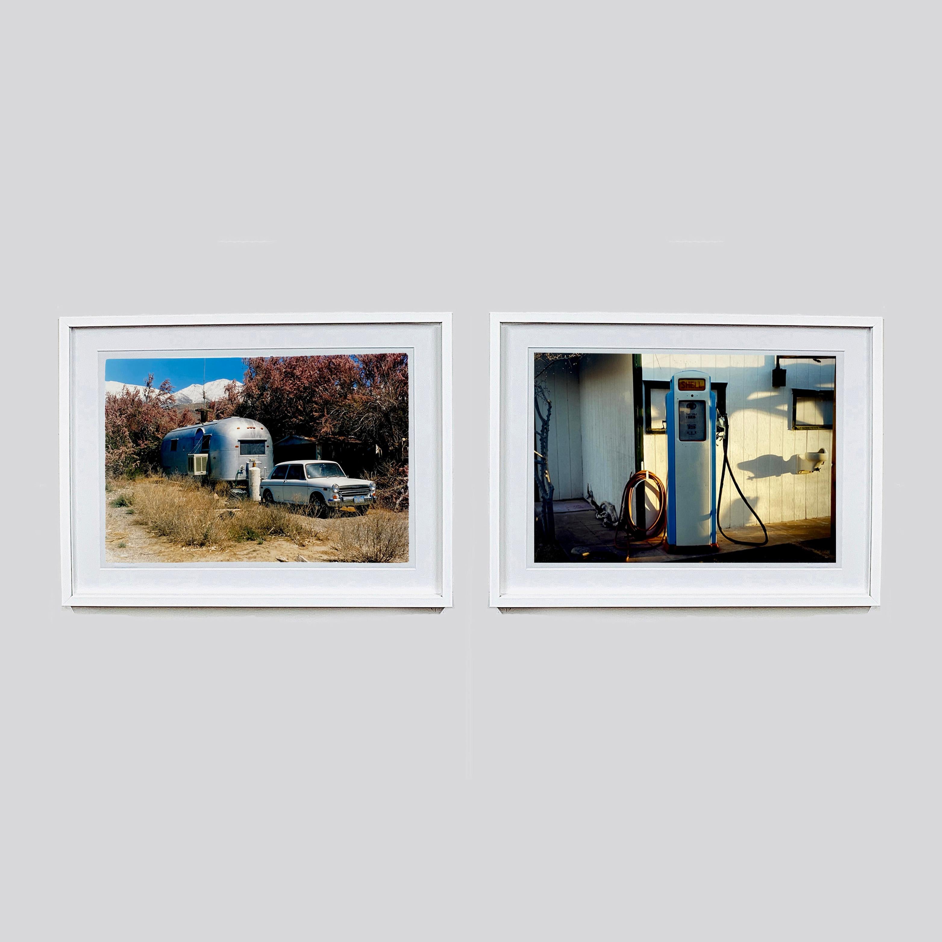 Shadows cast across a vintage petrol pump at the Shady Dell Trailer Park in Bisbee, Arizona. Photograph from Richard Heeps' 'Dream in Colour' series. Richard likes to 
