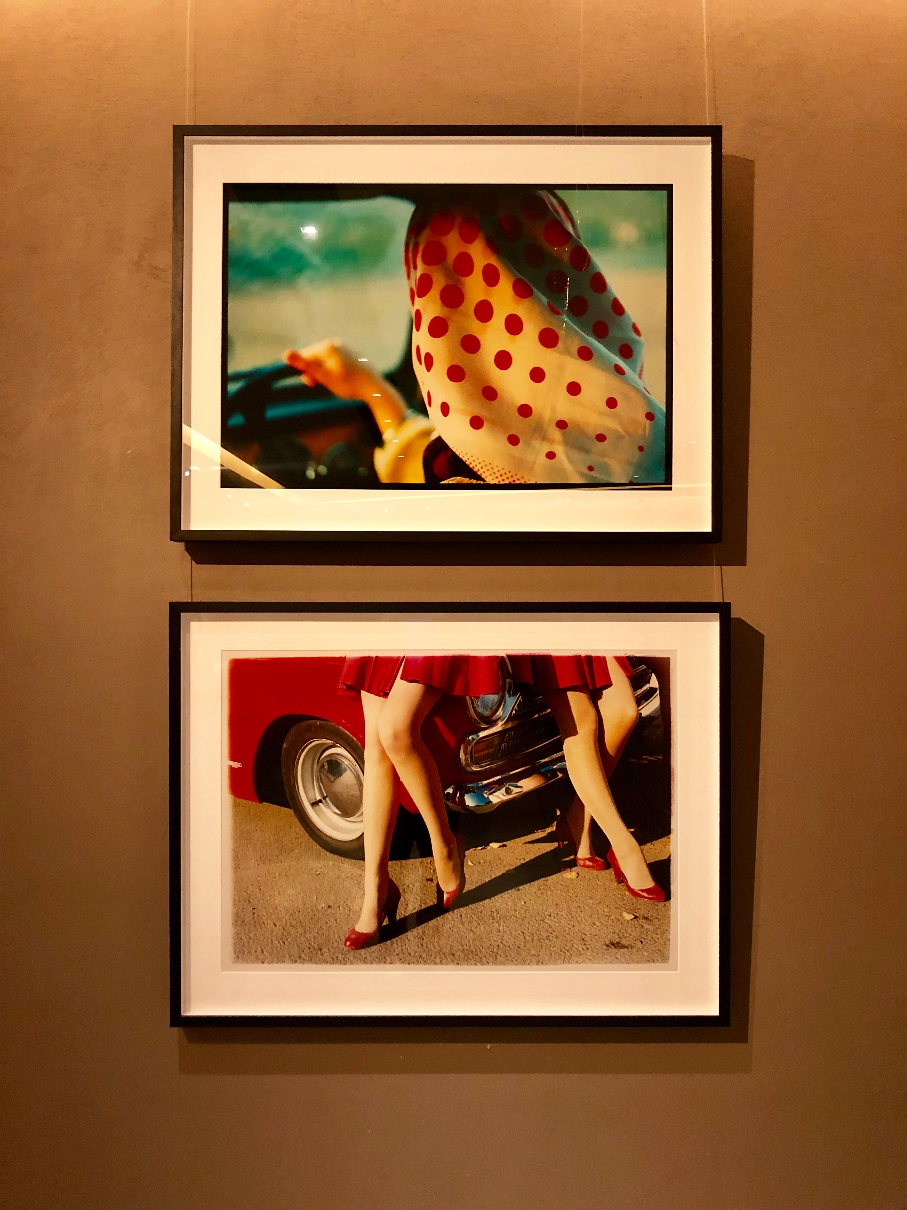 'Glamour Cabs', photography by Richard Heeps, taken at the glamorous retro event Goodwood Revival. It perfectly captures elegant feminine sophistication with a vintage vibe, a nod to the film Carry on Cabbie.
From Richard Heeps Man's Ruin, this