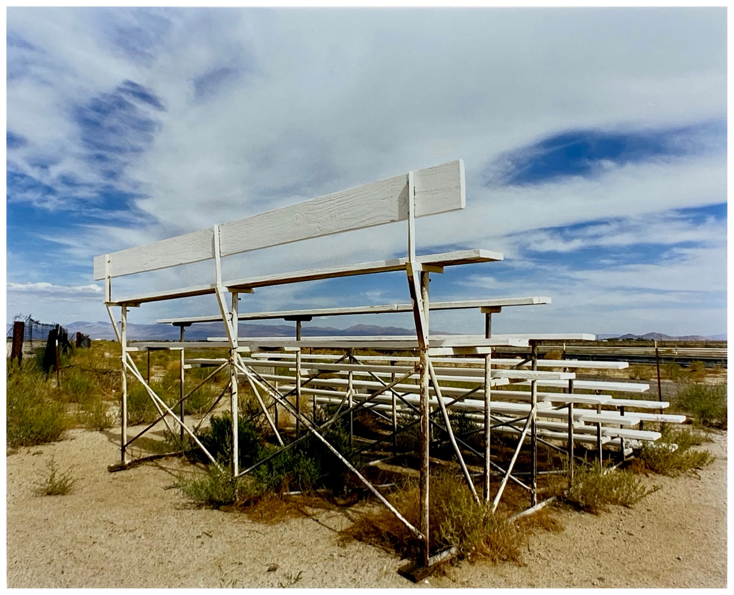 The grand stand, at the authentic modest but historic Inyokern Airport Drag Strip. As a drag racing fan Richard is pleased he got to photograph there for his 'Dream in Colour' series before it closed in 2005 after 51 years.

This artwork is a